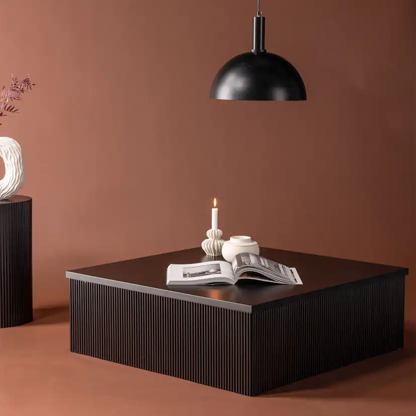 Soffbord Venture Home Lenox Svart Rektangulärt Vardagsrumsbord