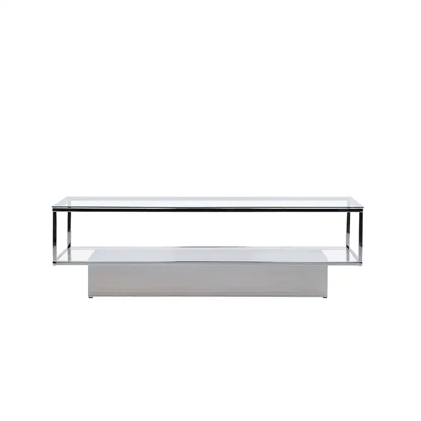 Soffbord Venture Home Maglehem Vardagsrumsbord i Glas med Stålram