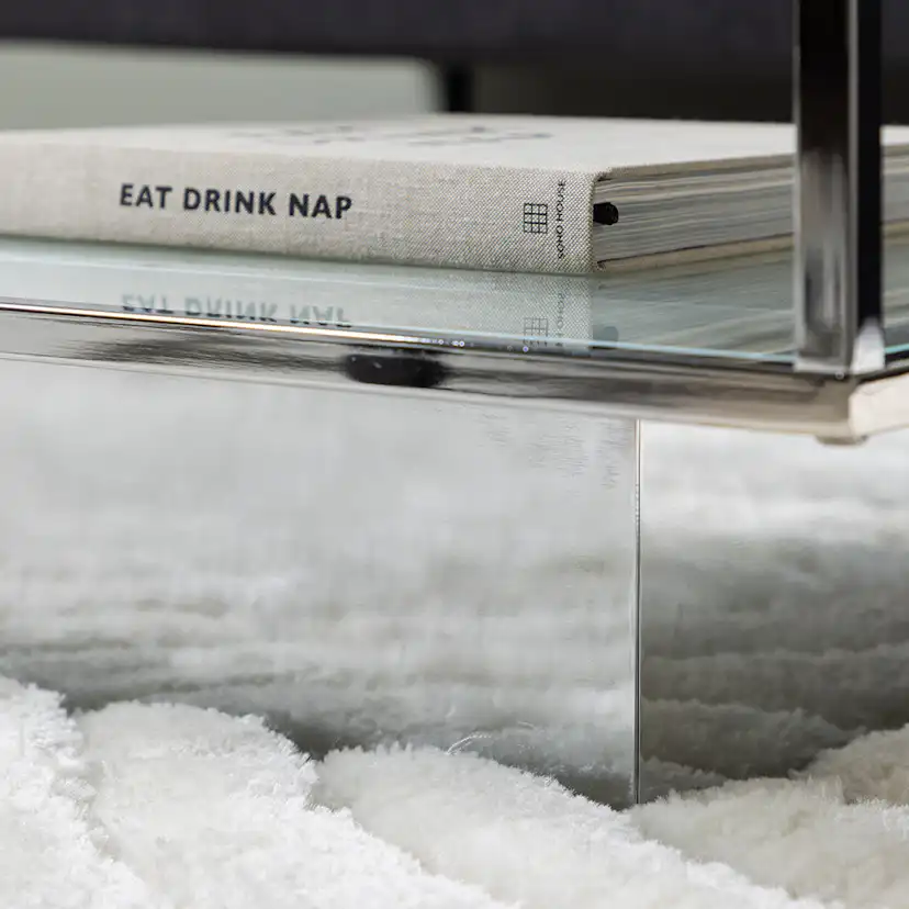 Soffbord Venture Home Maglehem Vardagsrumsbord i Glas med Stålram