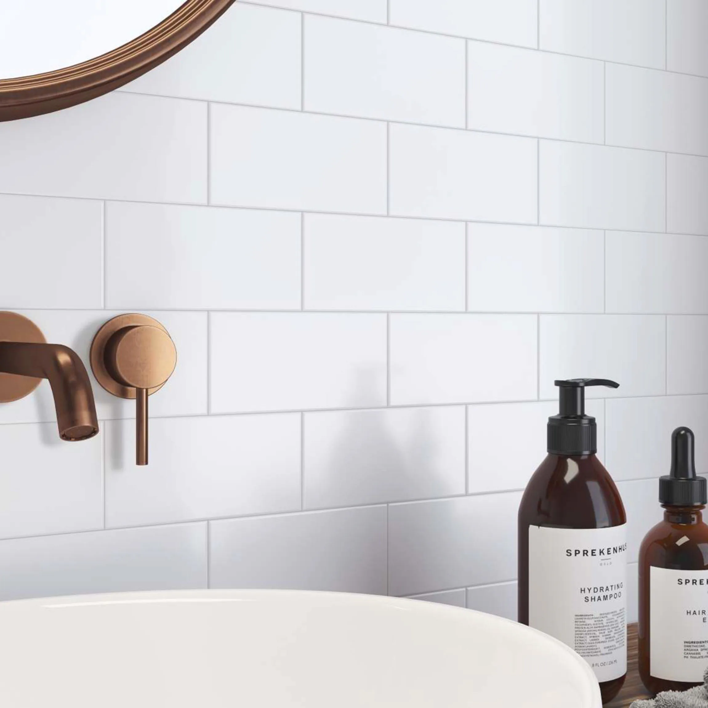 Kakel Tenfors Rustik Vit Slät Matt 10x20 cm