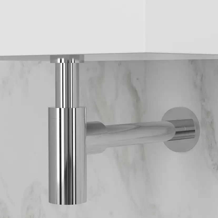 Vattenlås Scandtap Style i Rostfritt Stål för Handfat