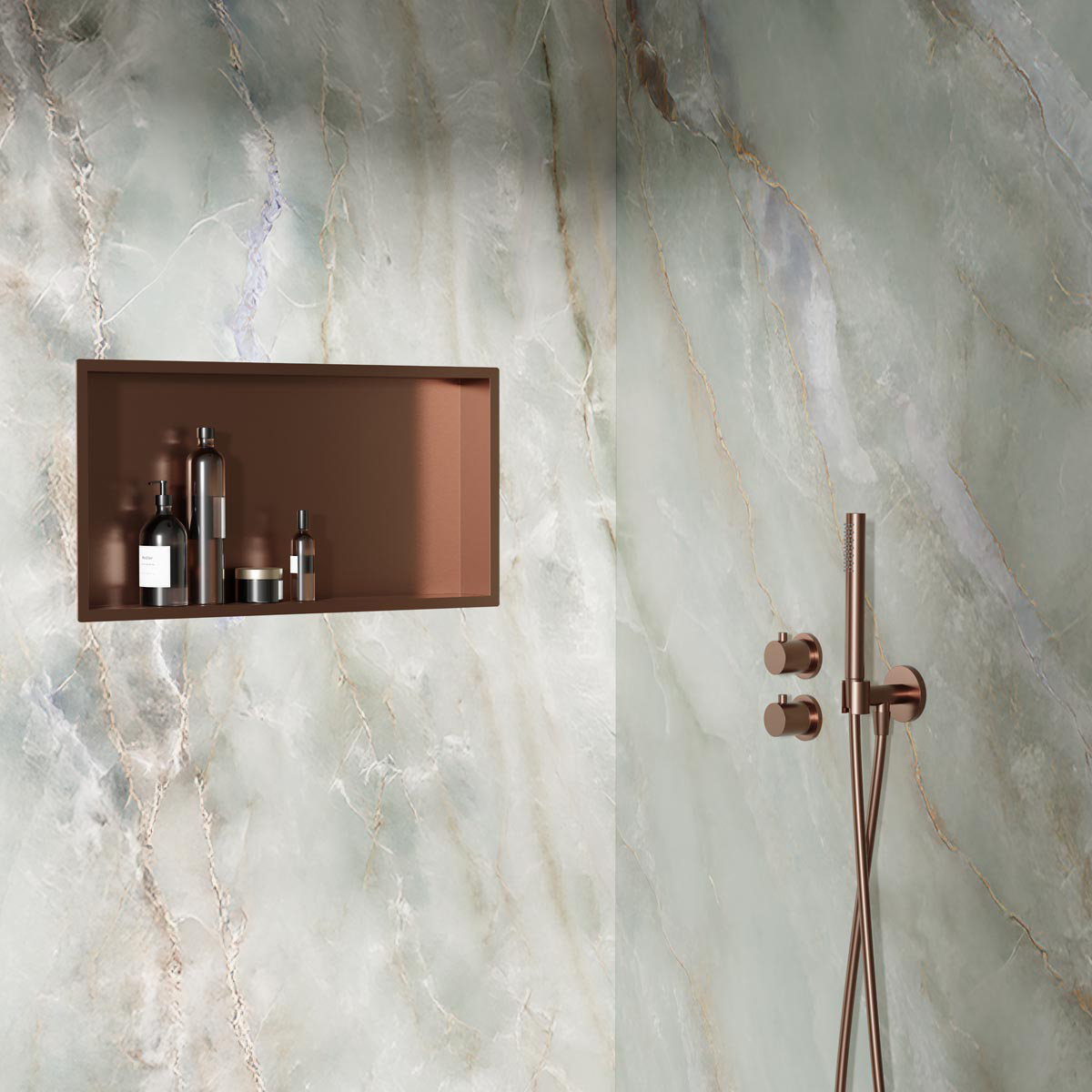 Badrumshylla Scandtap Förvaringsnisch Style Rostfritt Stål