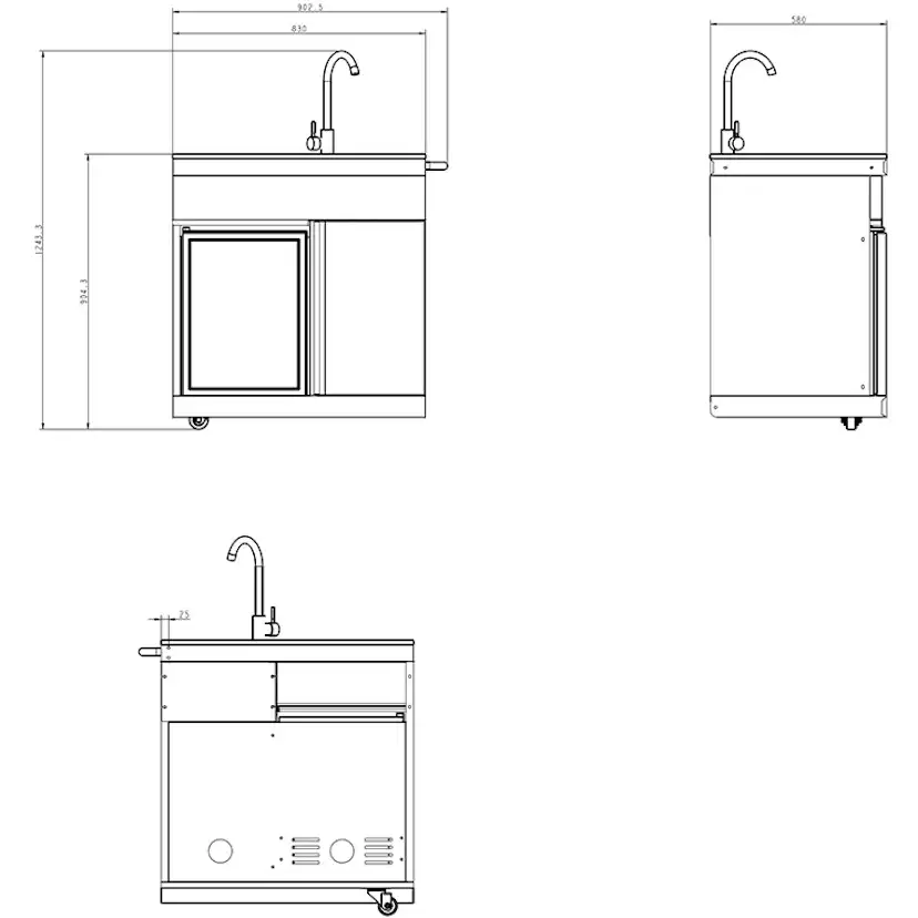Fristående utekök Myoutdoorkitchen Pure Compact Black