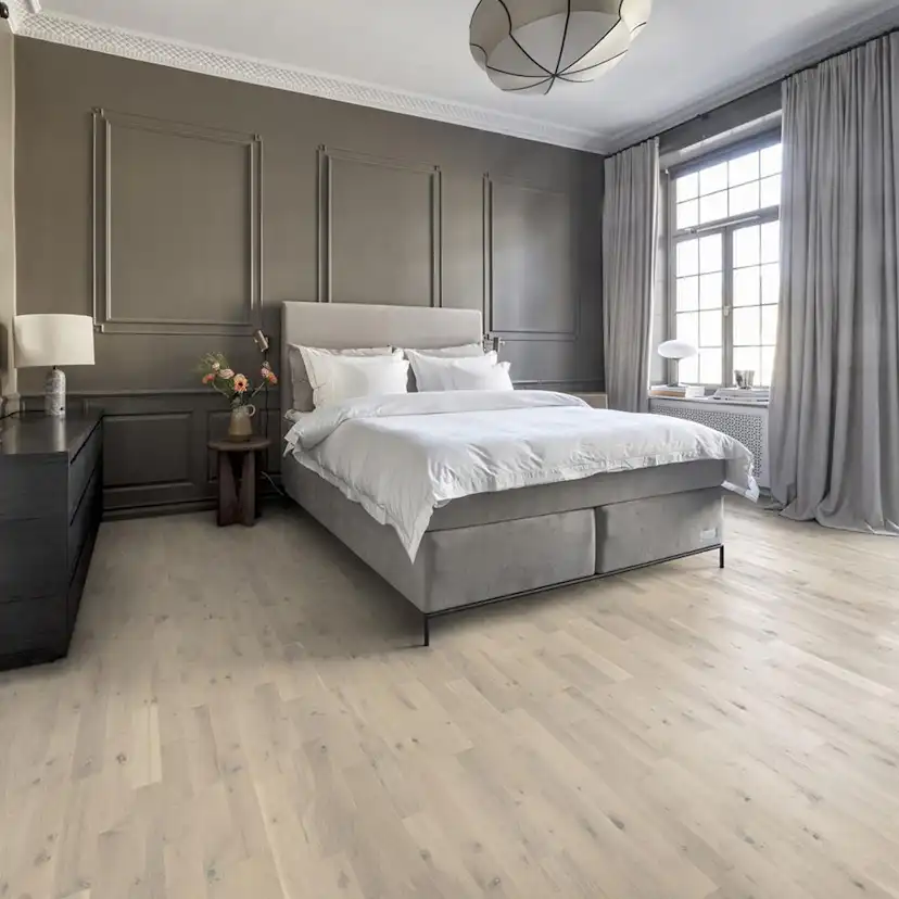 Parkettgolv Kährs Beyond Retro Loft White Ultramatt Lack Ek 3-Stav