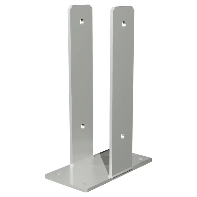 U-stolparfot PLUS för fundament - För stolpar 9x9 cm - höjd 30 cm