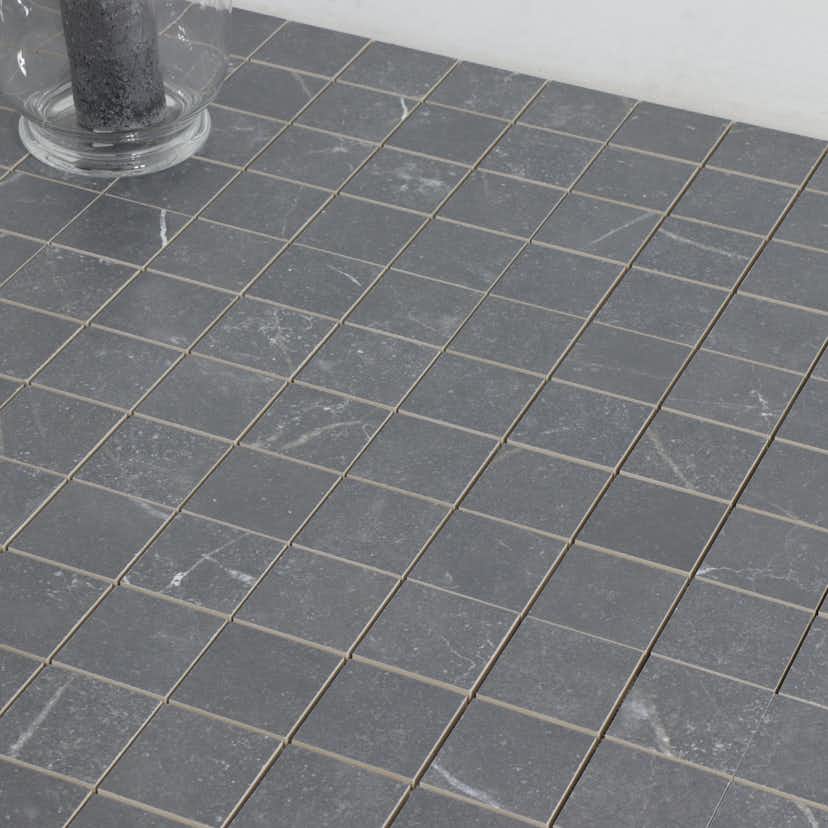 Mosaik Tenfors Soapstone Graphite Matt Marmor 7x7 cm