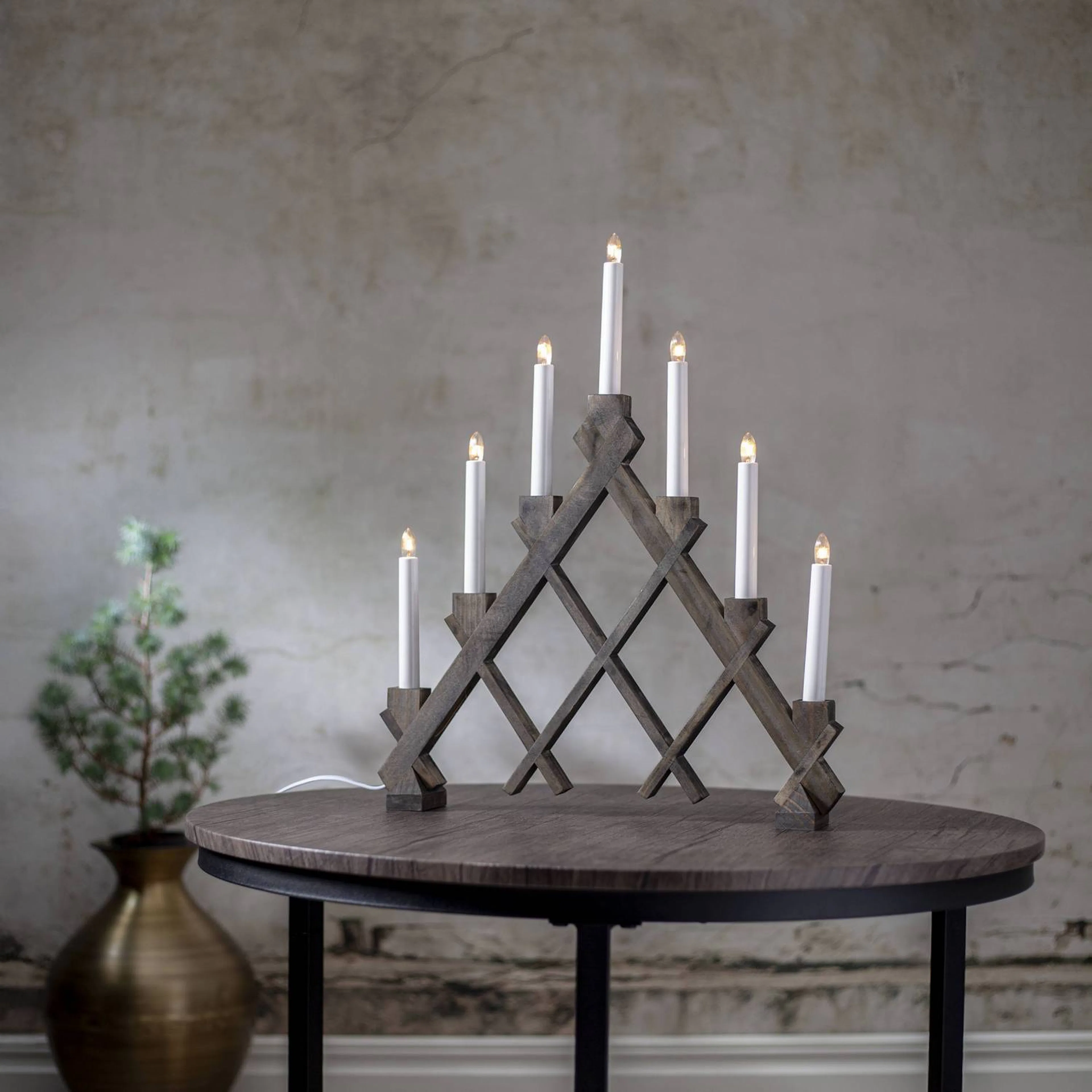 Adventsljusstake Star Trading Rut 7 Ljus