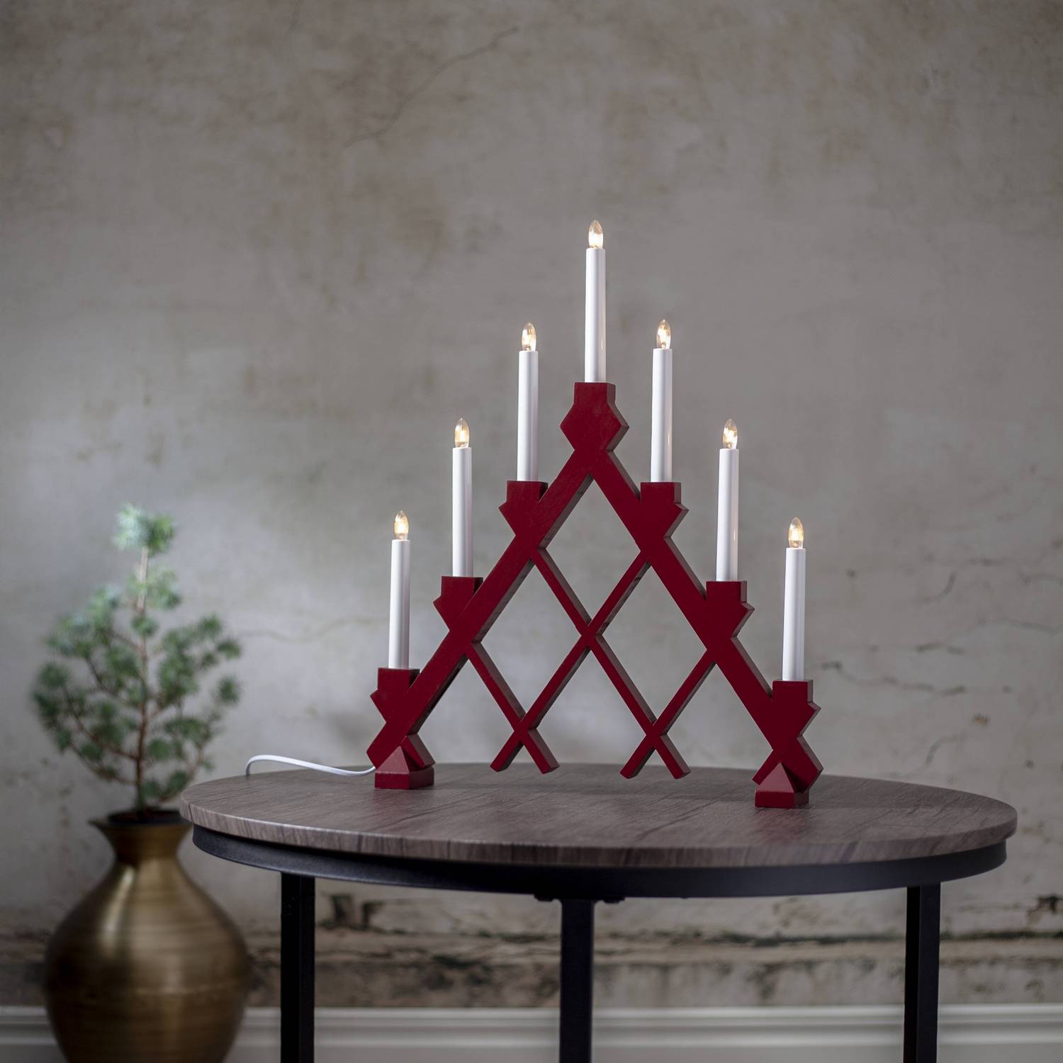 Adventsljusstake Star Trading Rut 7 Ljus