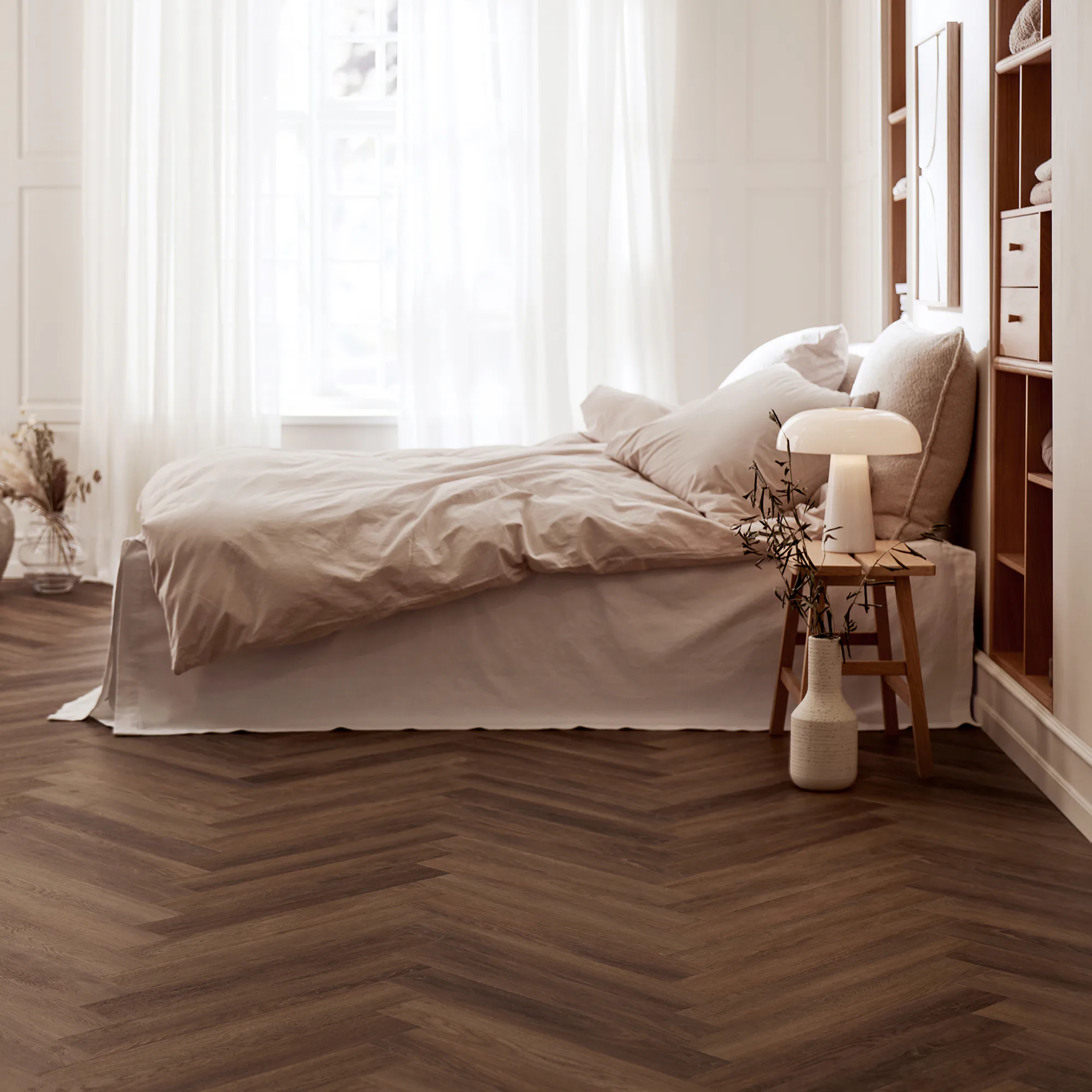 Vinylgolv Novego Classic Fiskbensmönster - Smoked Oak