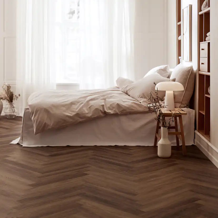 Vinylgolv Novego Classic Fiskbensmönster - Smoked Oak