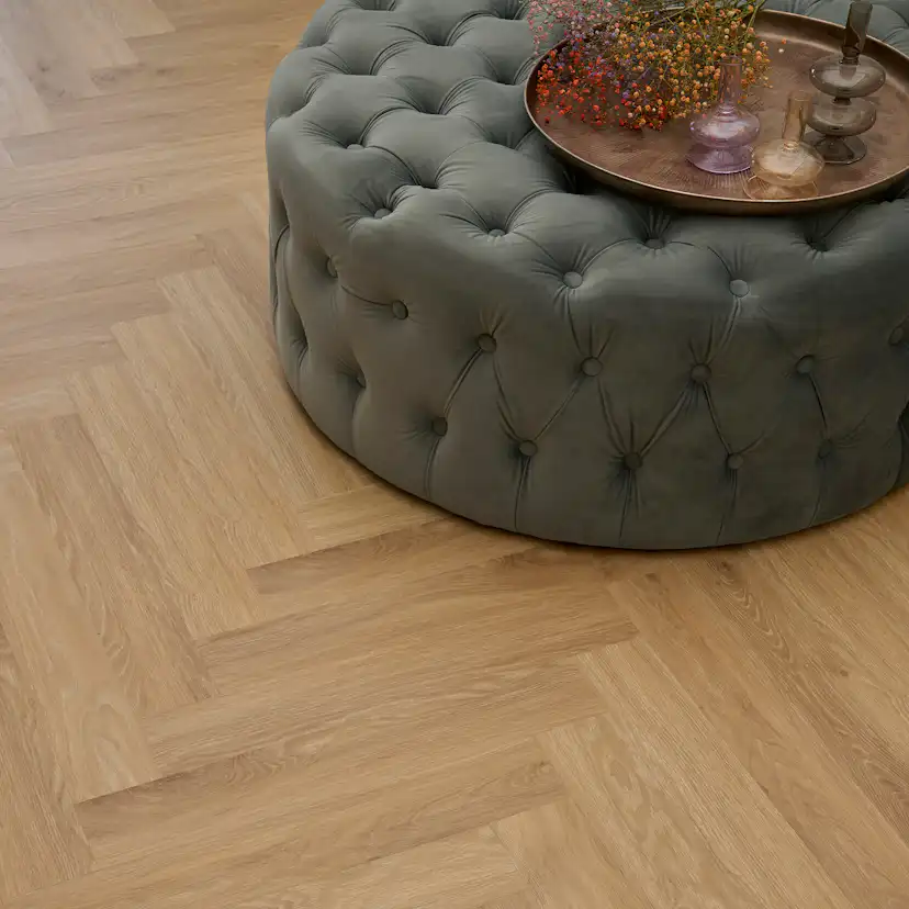 Vinylgolv Novego Classic Fiskbensmönster - Washed Oak