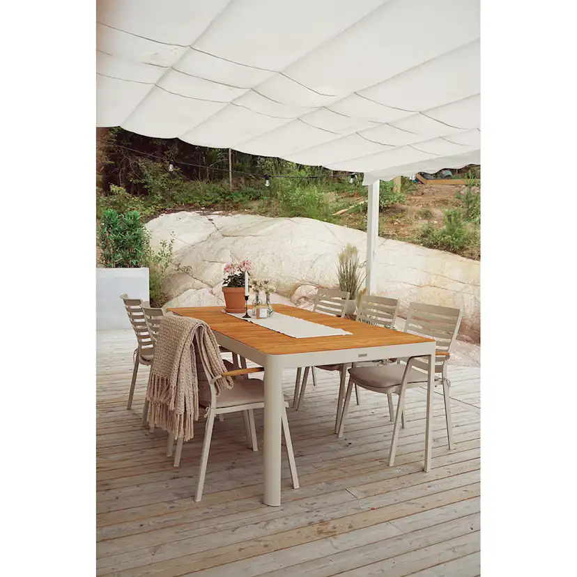 Väggpergola Jabo 4x4 m Vit, Solskydd & Vattenavvisande Polyester