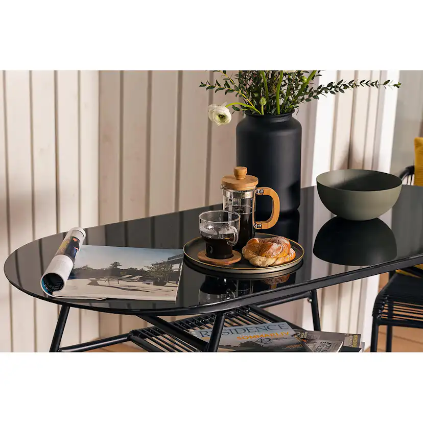 Caféset Comfort Garden Lamborg 120 cm Oval med 2 Trädgårdsstolar Utomhus