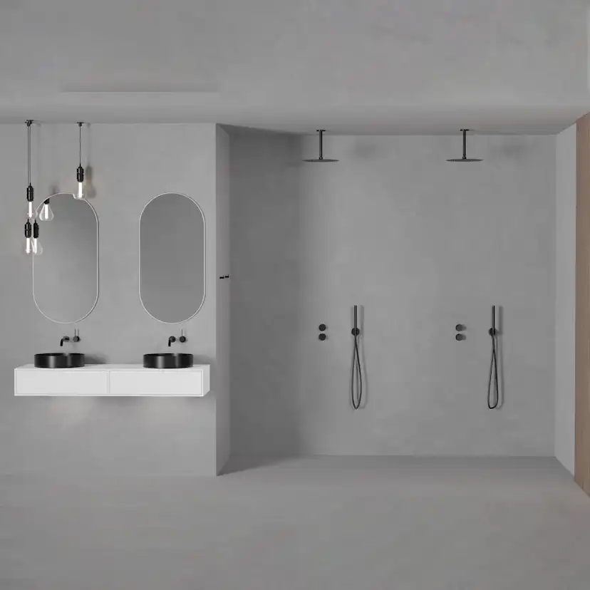 Takduschset Scandtap Steel Harmonized 2Z för Inbyggnad