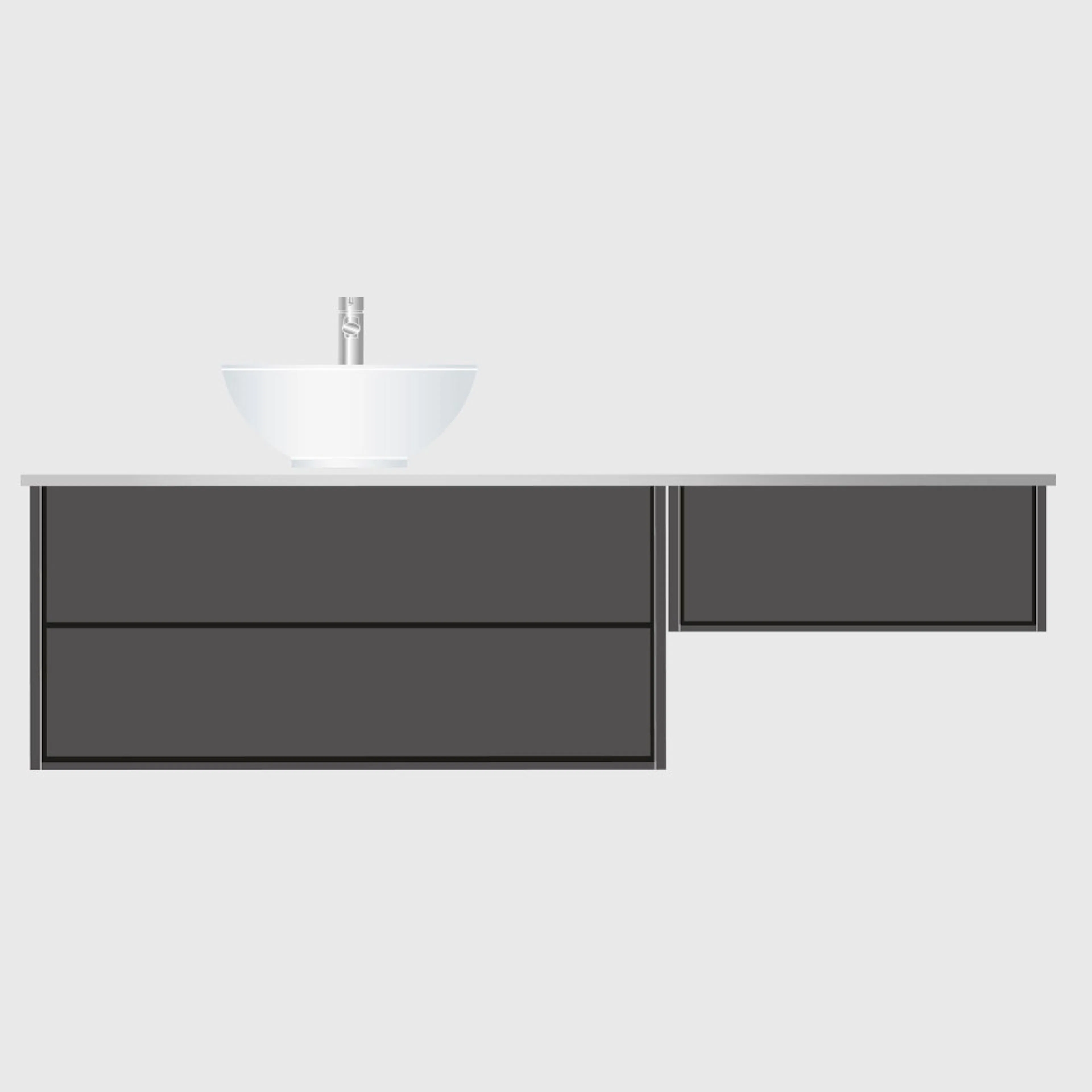 Tvättställsskåp Hafa Edge 1000 med Sidomodul 600