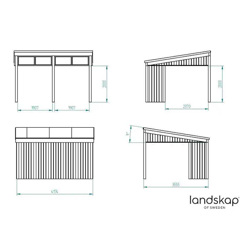 Komplett Fristående Uterum Landskap Gnistra Sommar 14,8 kvm