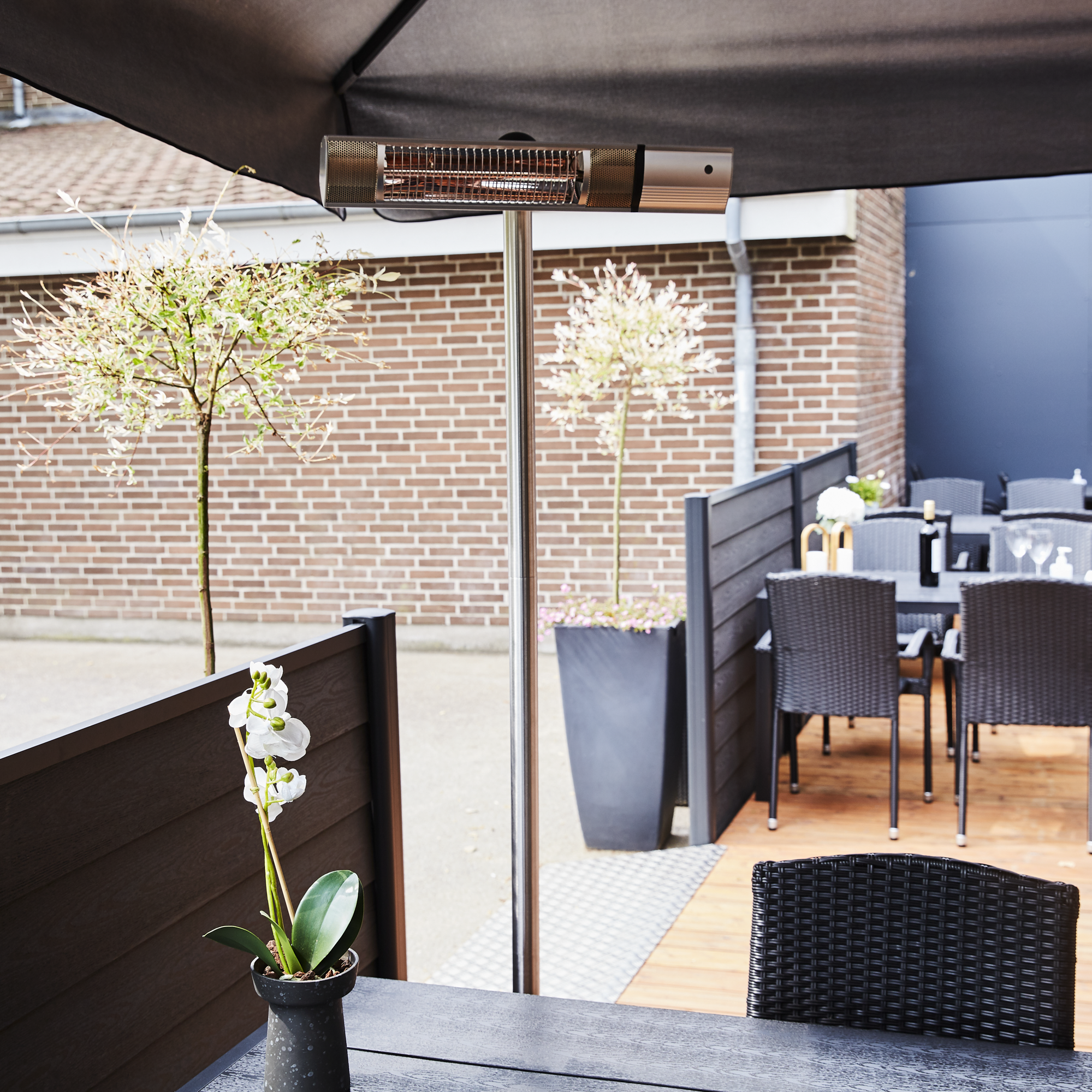 Terrassvärmare HORTUS 1500W Golvmodell GT inkl. Fjärrkontroll