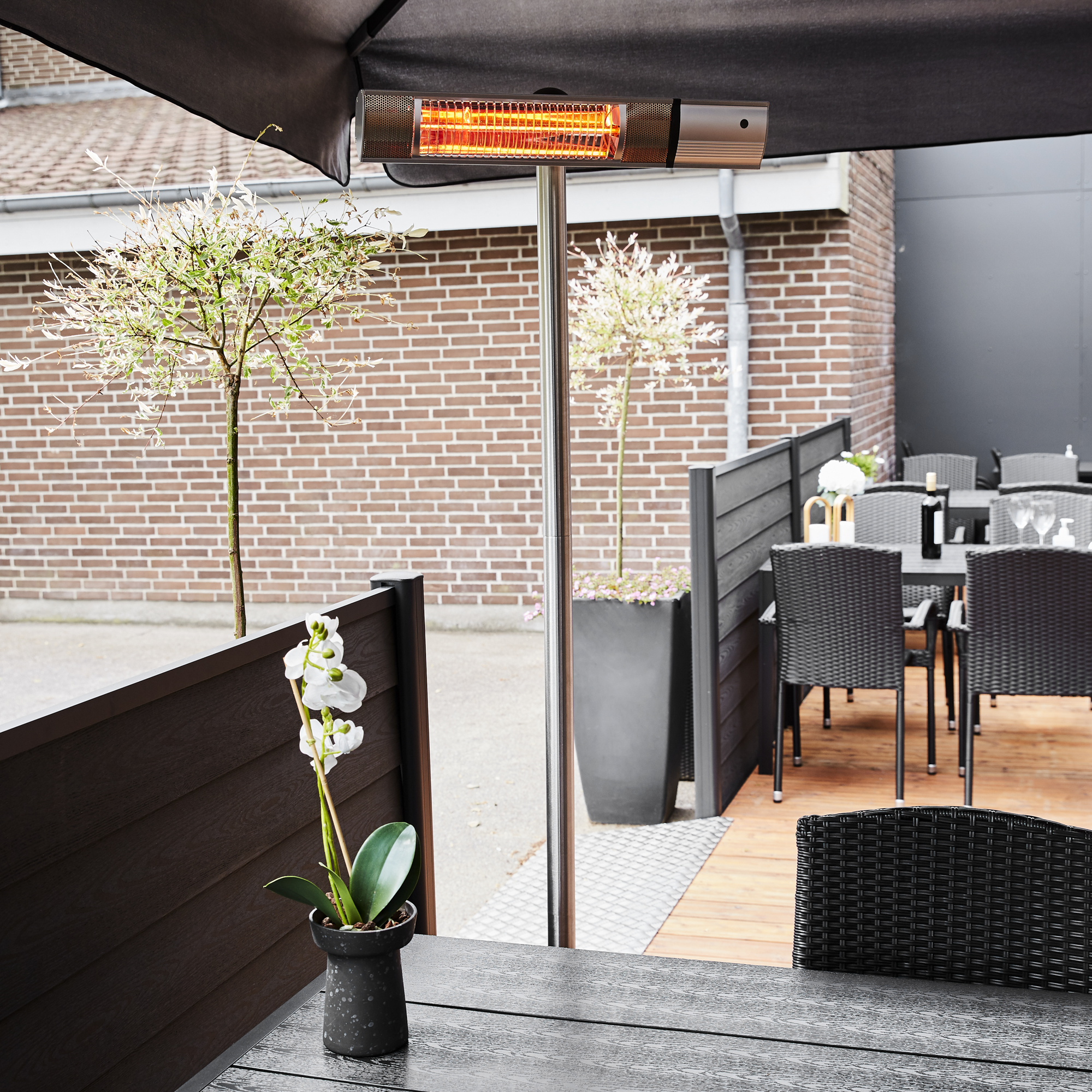 Terrassvärmare HORTUS 1500W Golvmodell GT inkl. Fjärrkontroll