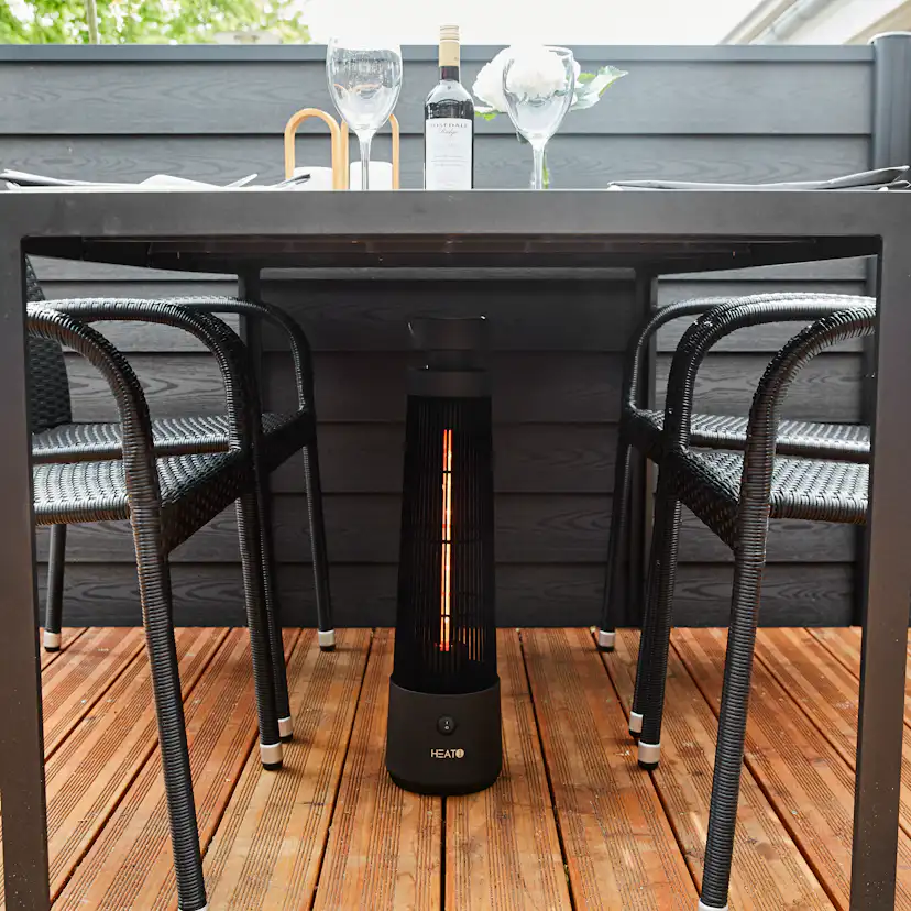 Terrassvärmare HEAT1 ECO High-line Golvmodell 1200W Svart