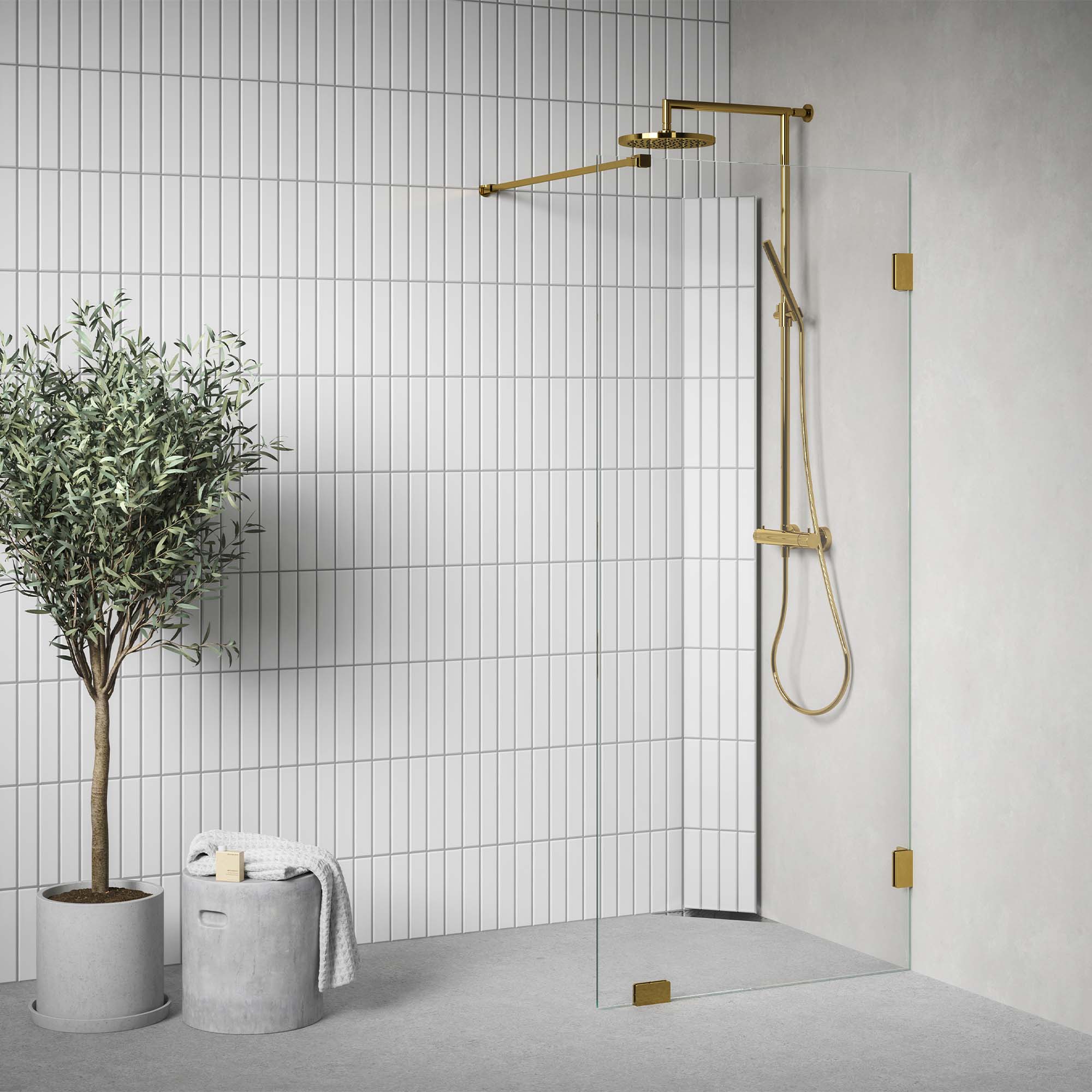 Duschhylla Macro Design Hide för Hörn