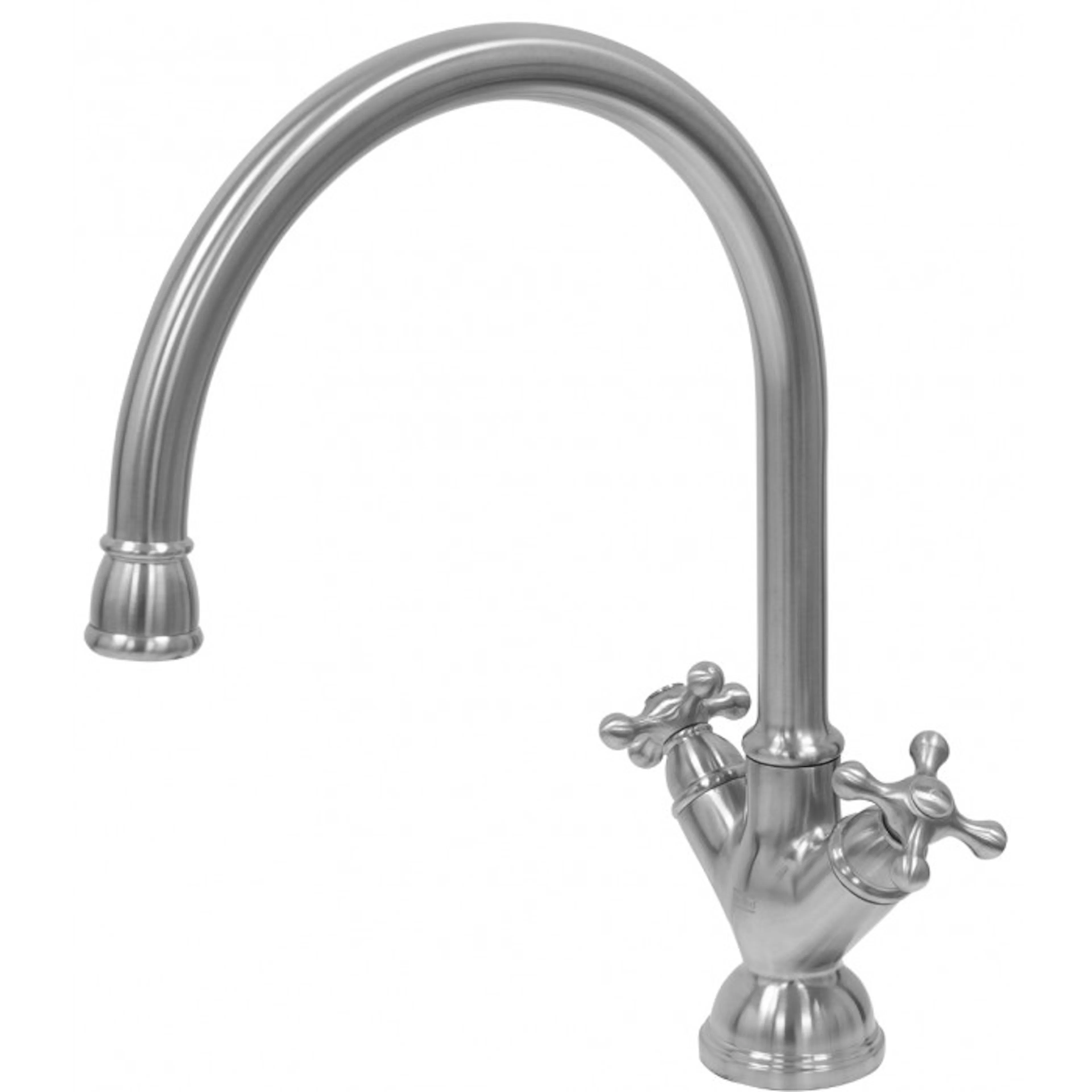 Köksblandare Strand Stainless Retro RE-1001 Rostfri Tvågreppsblandare Svängbar Pip