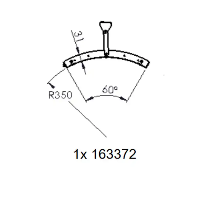 Väggskyddsplåt Narvi Kota 233x1200 Rundad