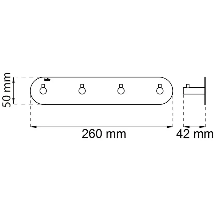 Handdukshängare Habo Minerva Självhäftande