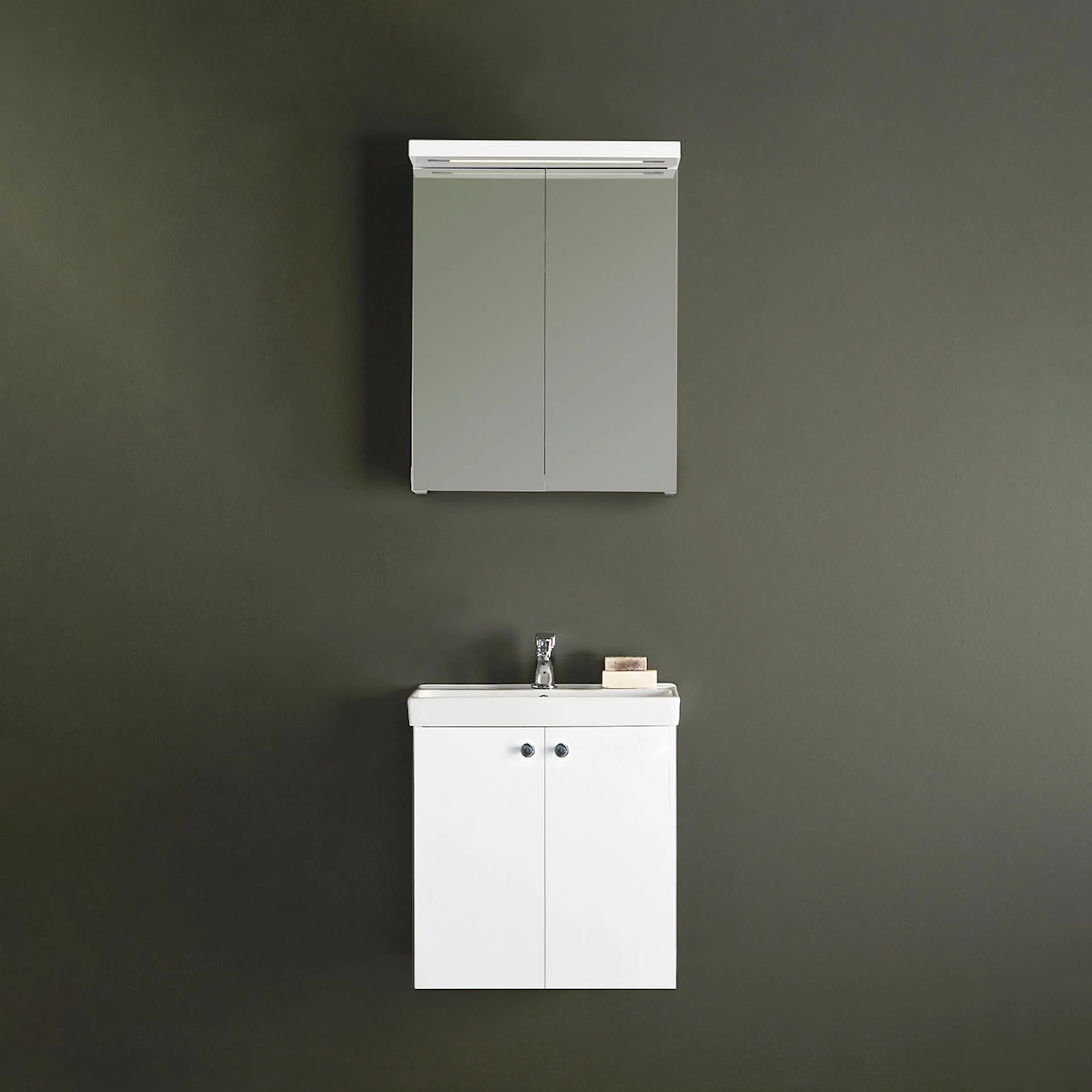 Tvättställsskåp Hafa Neat med Tvättställ och Lucka