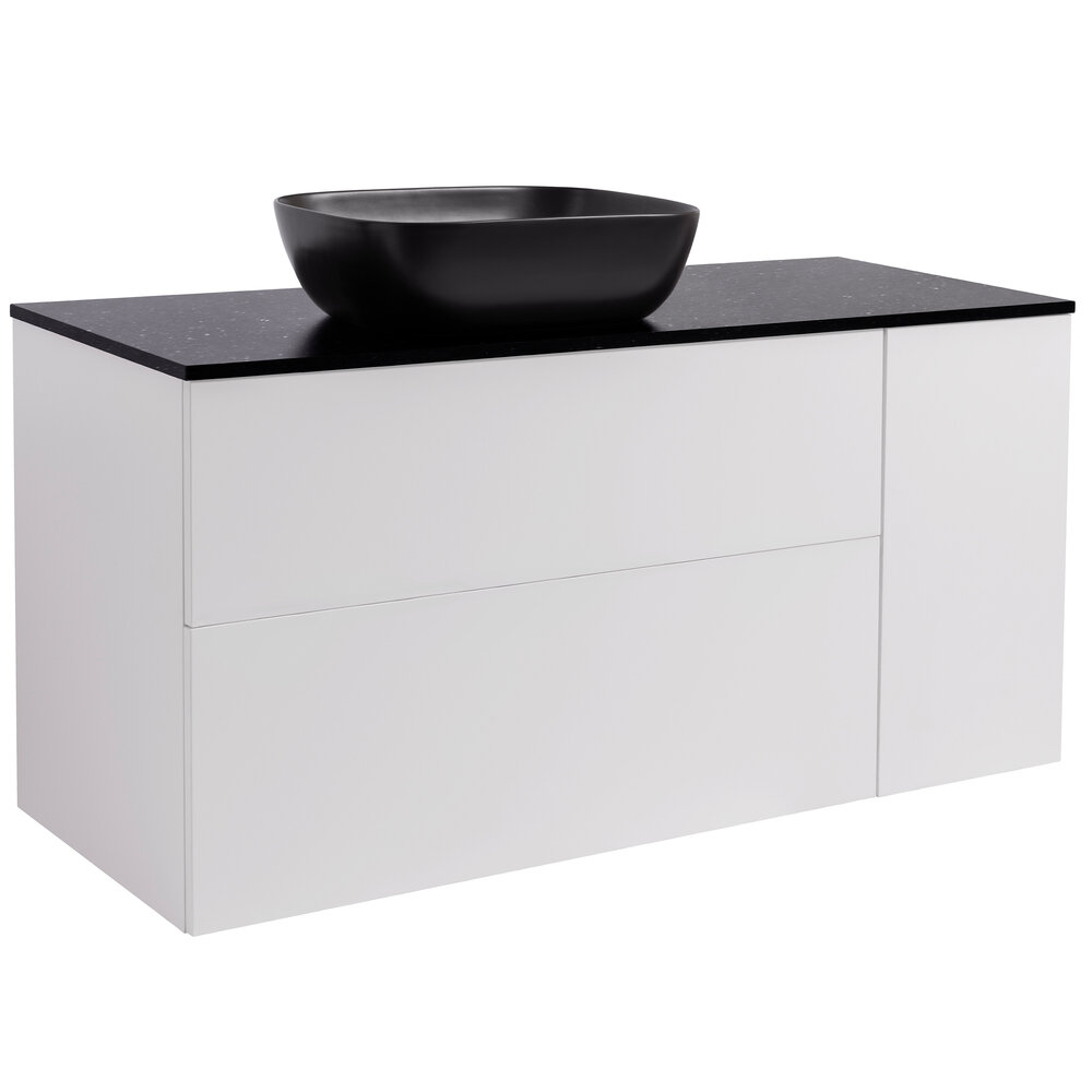 Tvättställsskåp Alterna Isella Tvättkorg med Bänkskiva Kvartskomposit och Rektangulärt Tvättställ