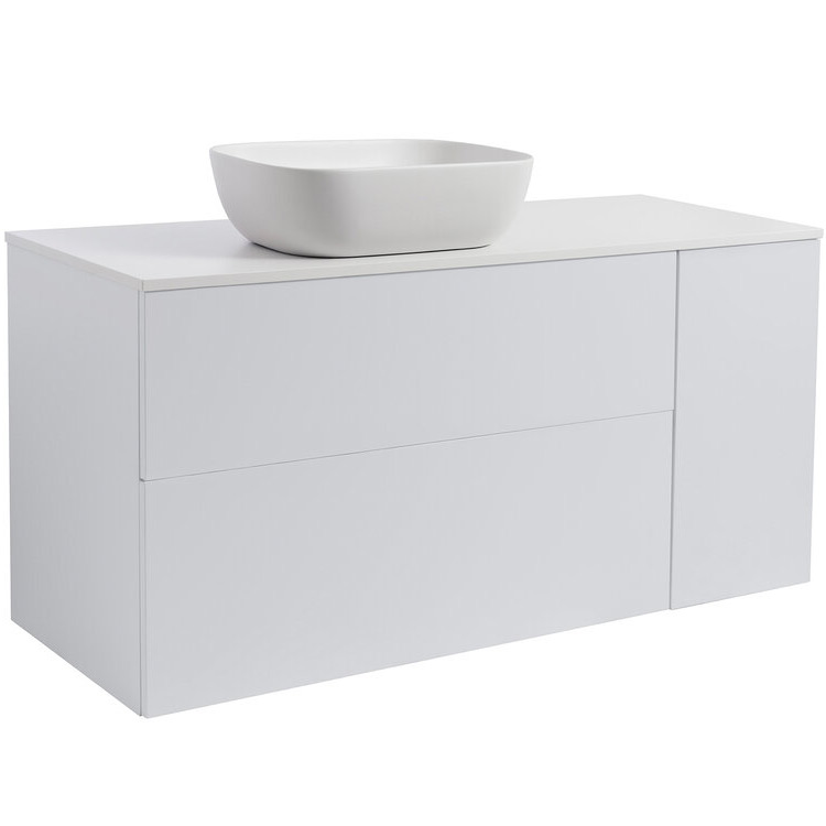 Tvättställsskåp Alterna Isella Tvättkorg med Bänkskiva Kvartskomposit och Rektangulärt Tvättställ