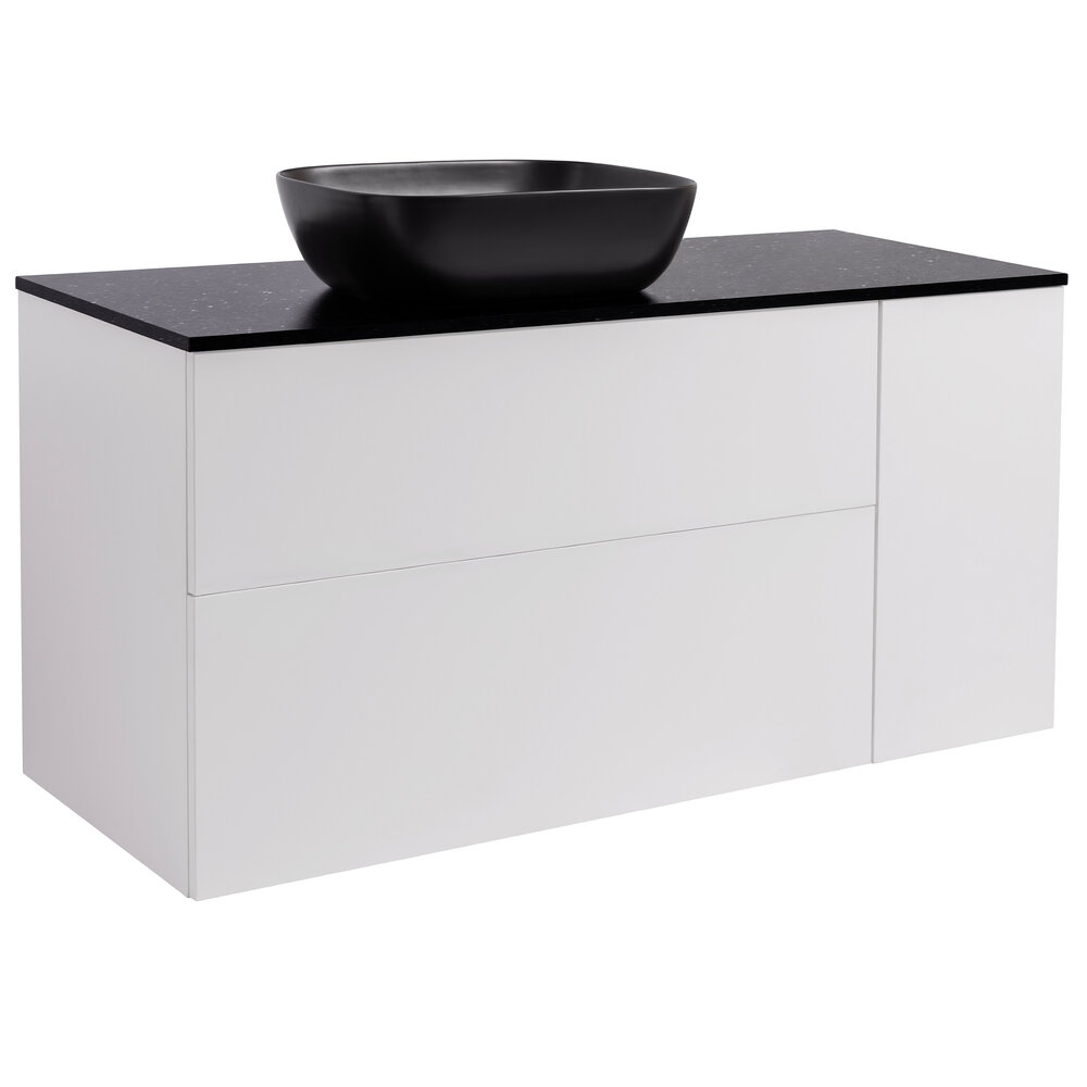 Tvättställsskåp Alterna Isella Tvättkorg med Bänkskiva Kvartskomposit och Rektangulärt Tvättställ