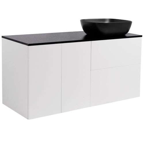 Tvättställsskåp Alterna Isella Tvättkorg med Bänkskiva Kvartskomposit och Rektangulärt Tvättställ