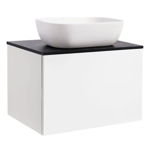 Tvättställsskåp Alterna Ella med Bänkskiva Kvartskomposit och Rektangulärt Tvättställ