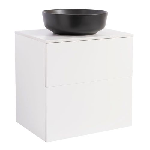 Tvättställsskåp Alterna Isella med Bänkskiva Kvartskomposit och Runt Tvättställ