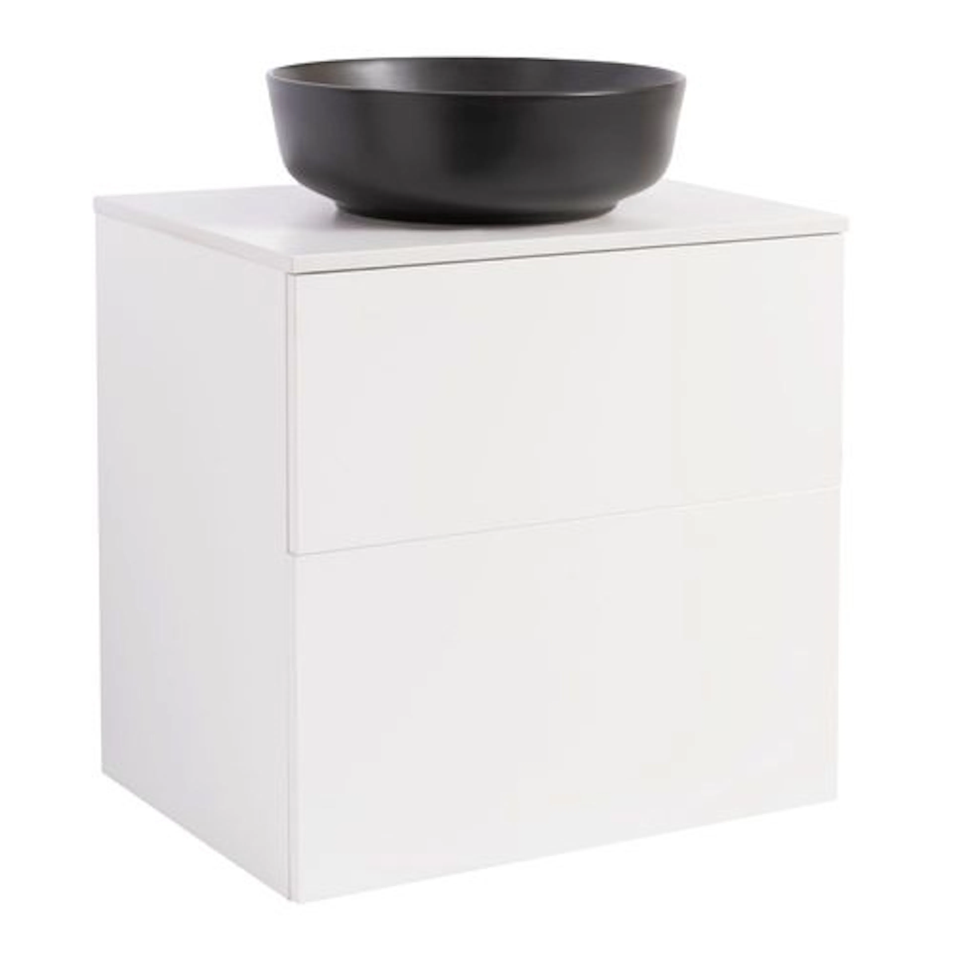 Tvättställsskåp Alterna Isella med Bänkskiva Kvartskomposit och Runt Tvättställ