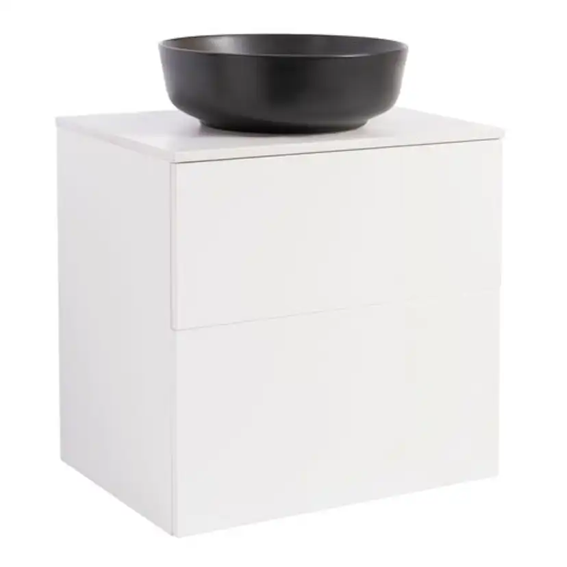 Tvättställsskåp Alterna Isella med Bänkskiva Kvartskomposit och Runt Tvättställ