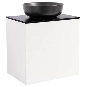 Tvättställsskåp Alterna Isella med Bänkskiva Kvartskomposit och Rektangulärt Tvättställ