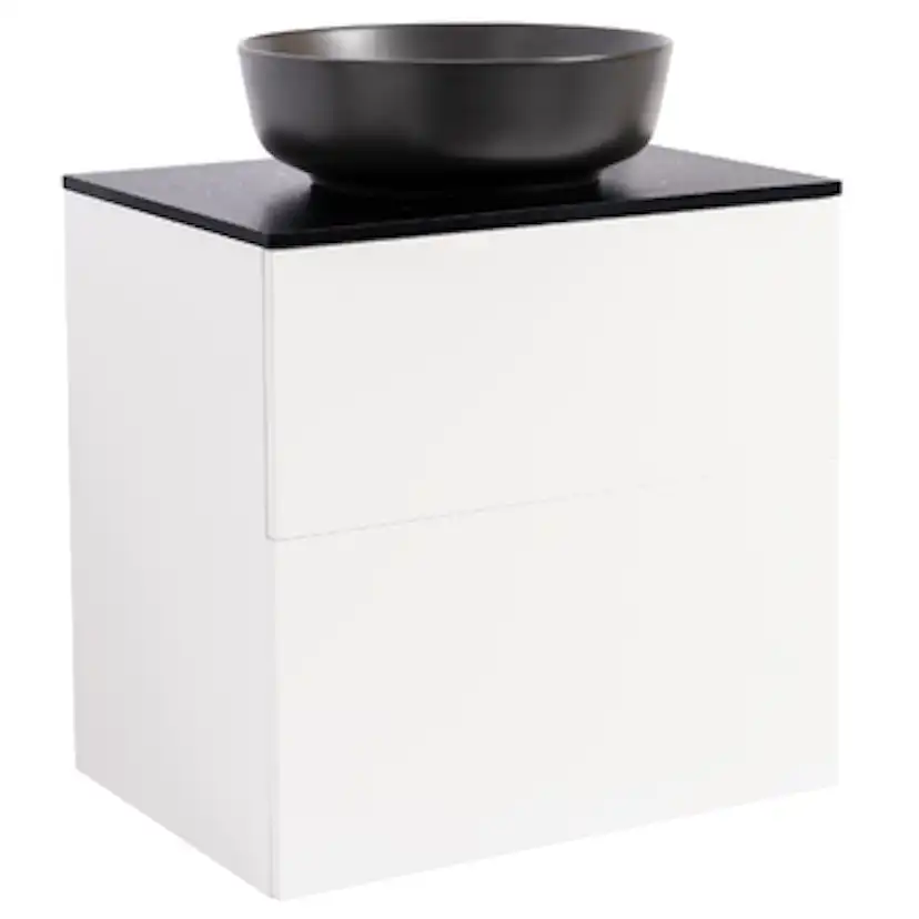 Tvättställsskåp Alterna Isella med Bänkskiva Kvartskomposit och Rektangulärt Tvättställ