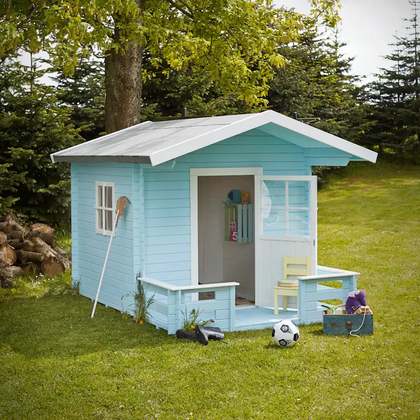 Lekstuga 182 x 161 cm + 72 cm Terrass Obehandlat inkl. Takpapp