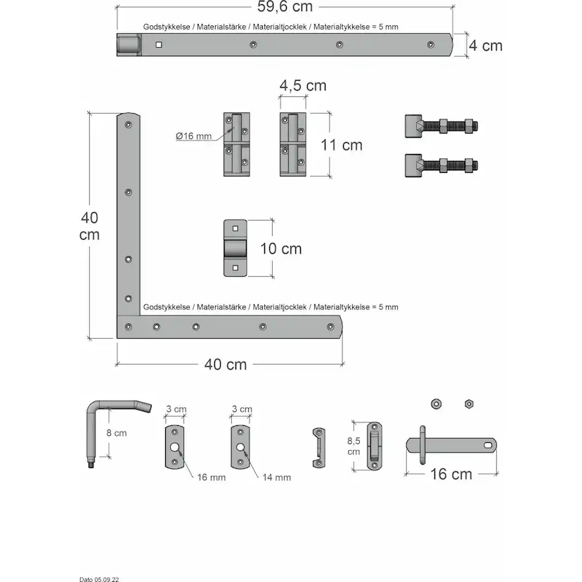 Enkelgrind PLUS Tangent inkl. Beslag