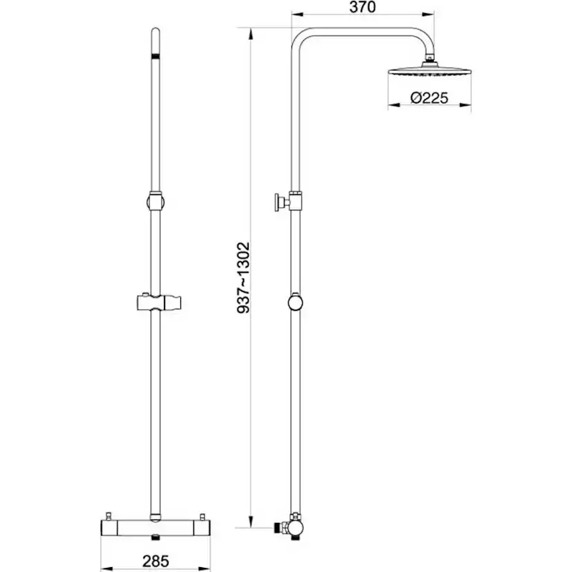 Takduschset Arrow Hönö Black Edition 160 cc