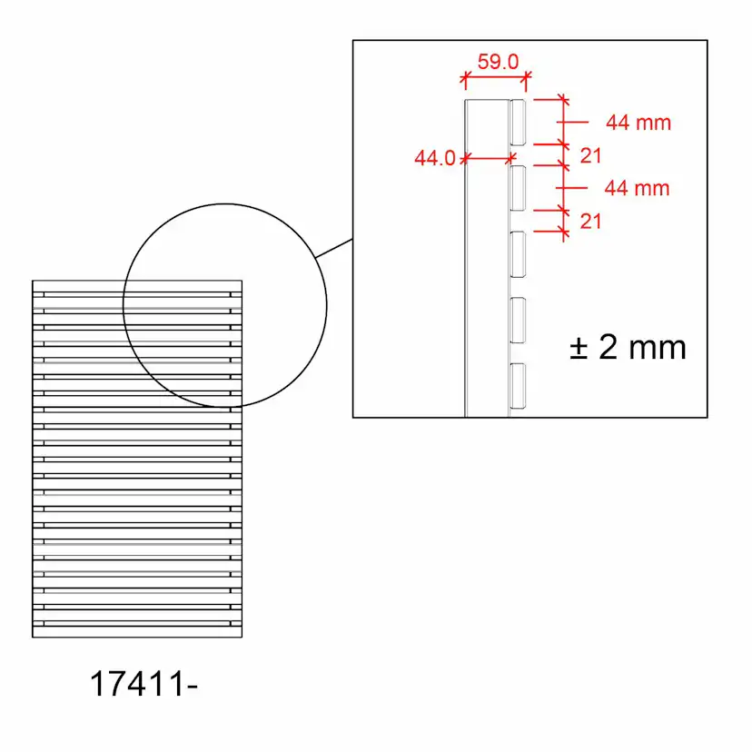 Staket PLUS Tokyo Umbragrå 83x140 cm