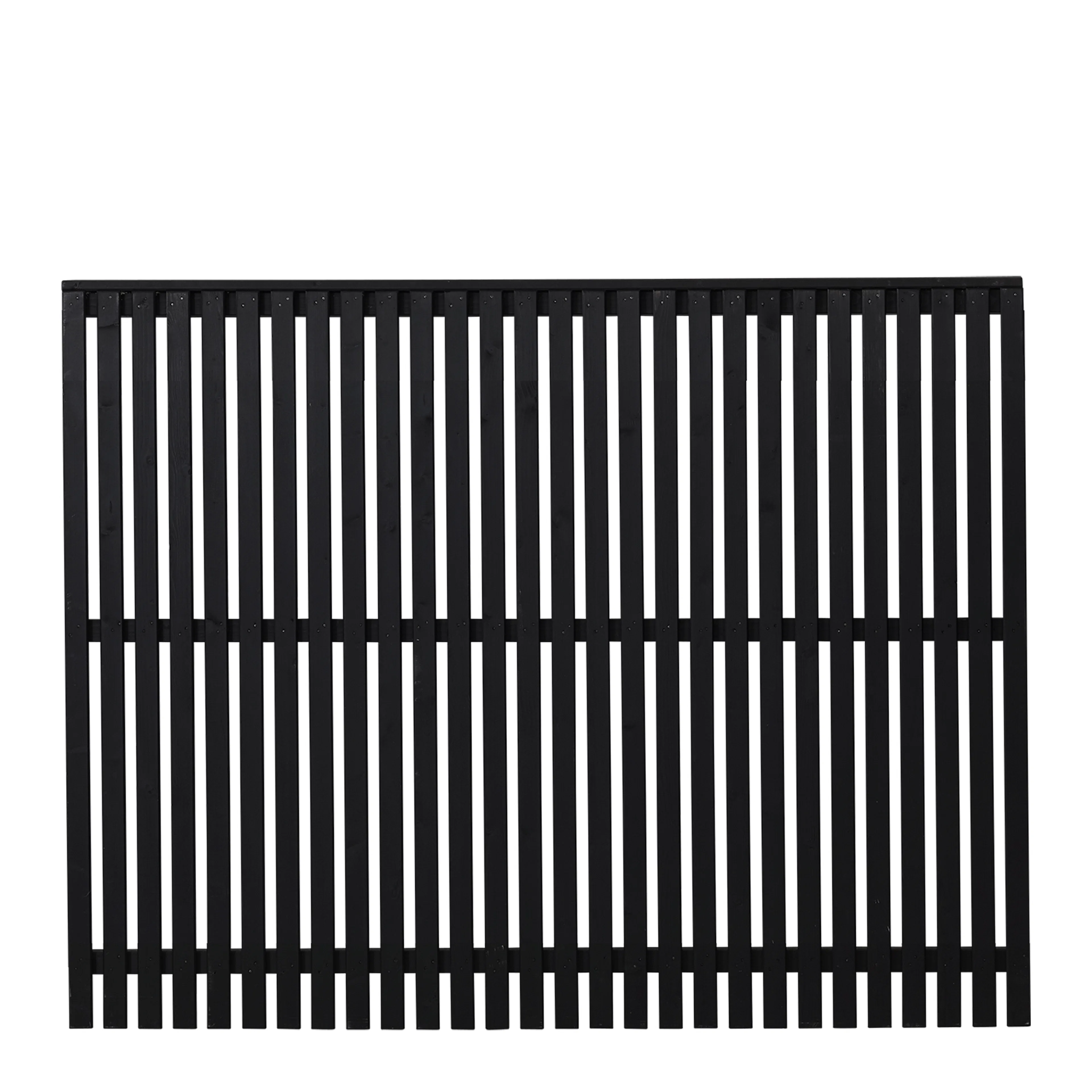 Staket PLUS Sendai Grundmålad Svart 180×140 cm