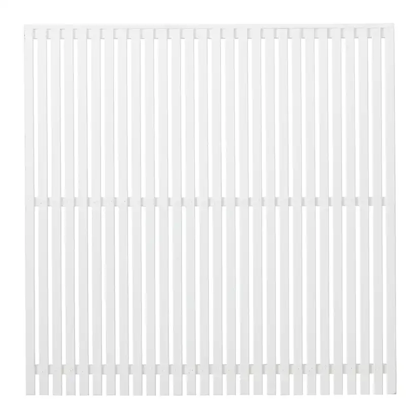 Staket PLUS Sendai Grundmålad Vit 180×180 cm