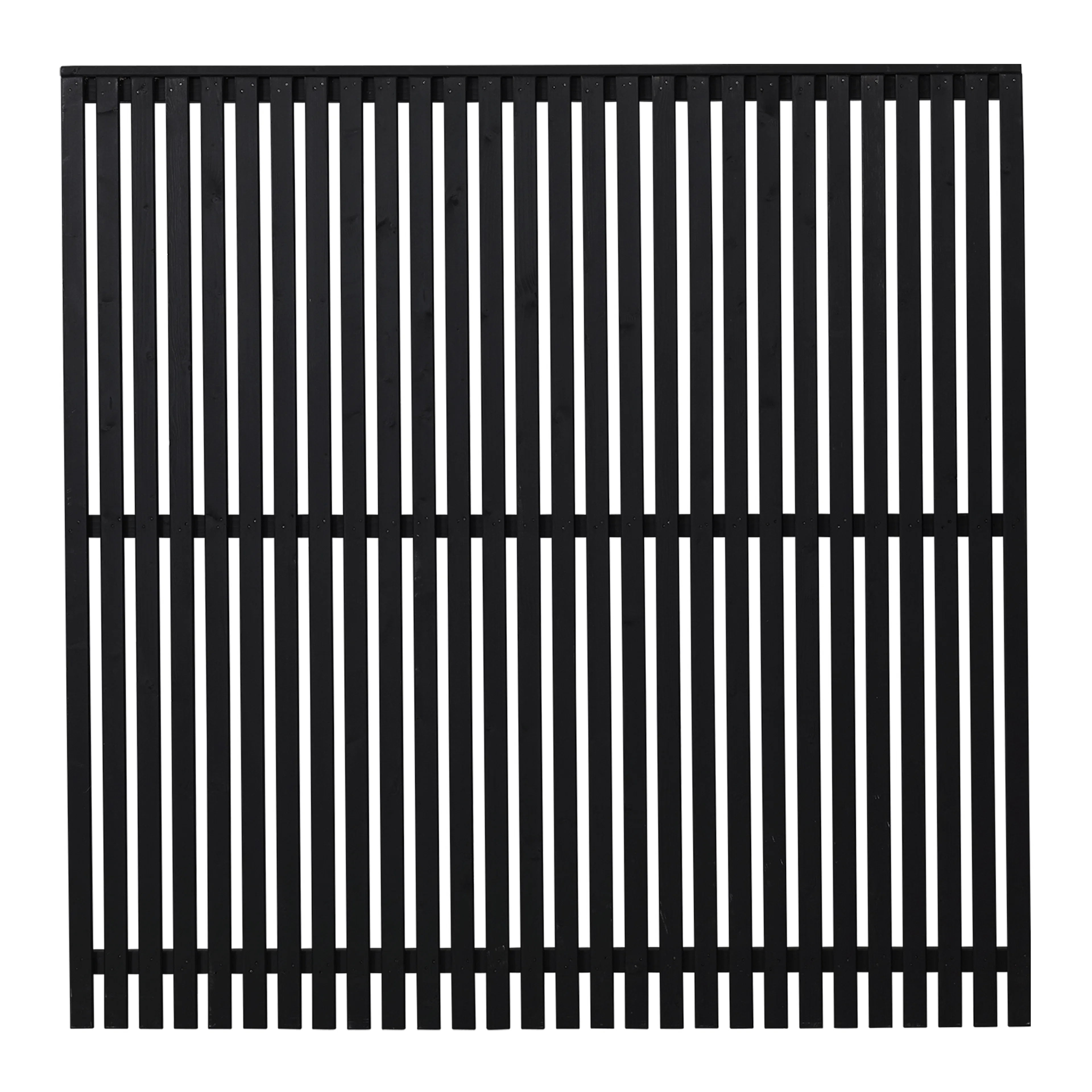 Staket PLUS Sendai Grundmålad Svart 180×180 cm