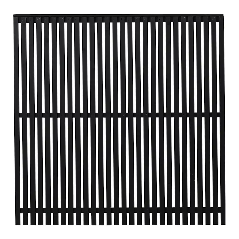Staket PLUS Sendai Grundmålad Svart 180×180 cm