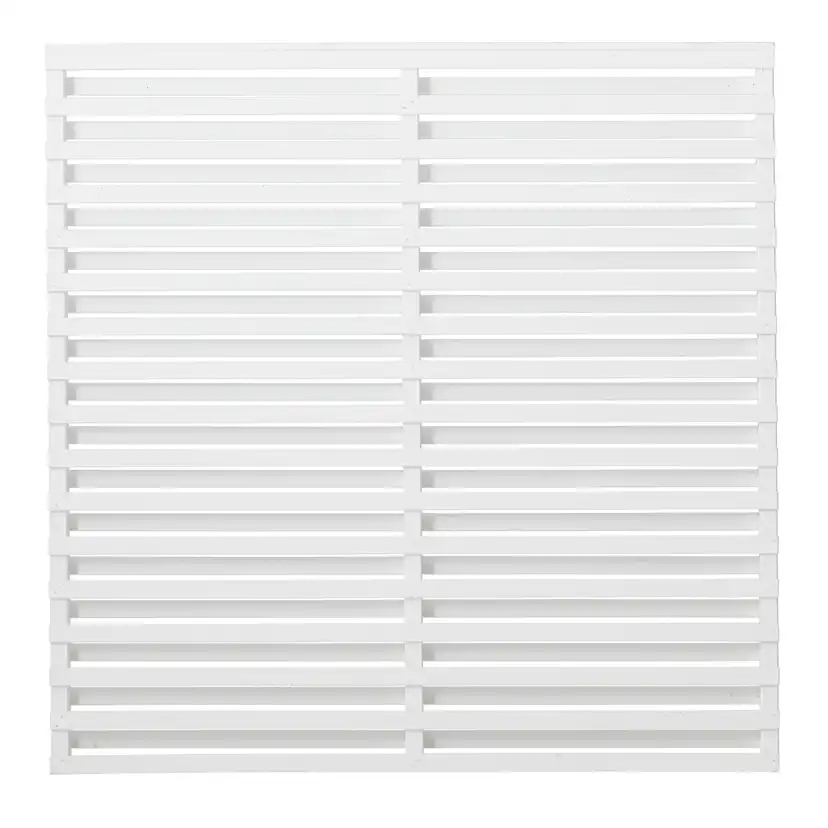 Staket PLUS Osaka Grundmålad Vit 180×180 cm