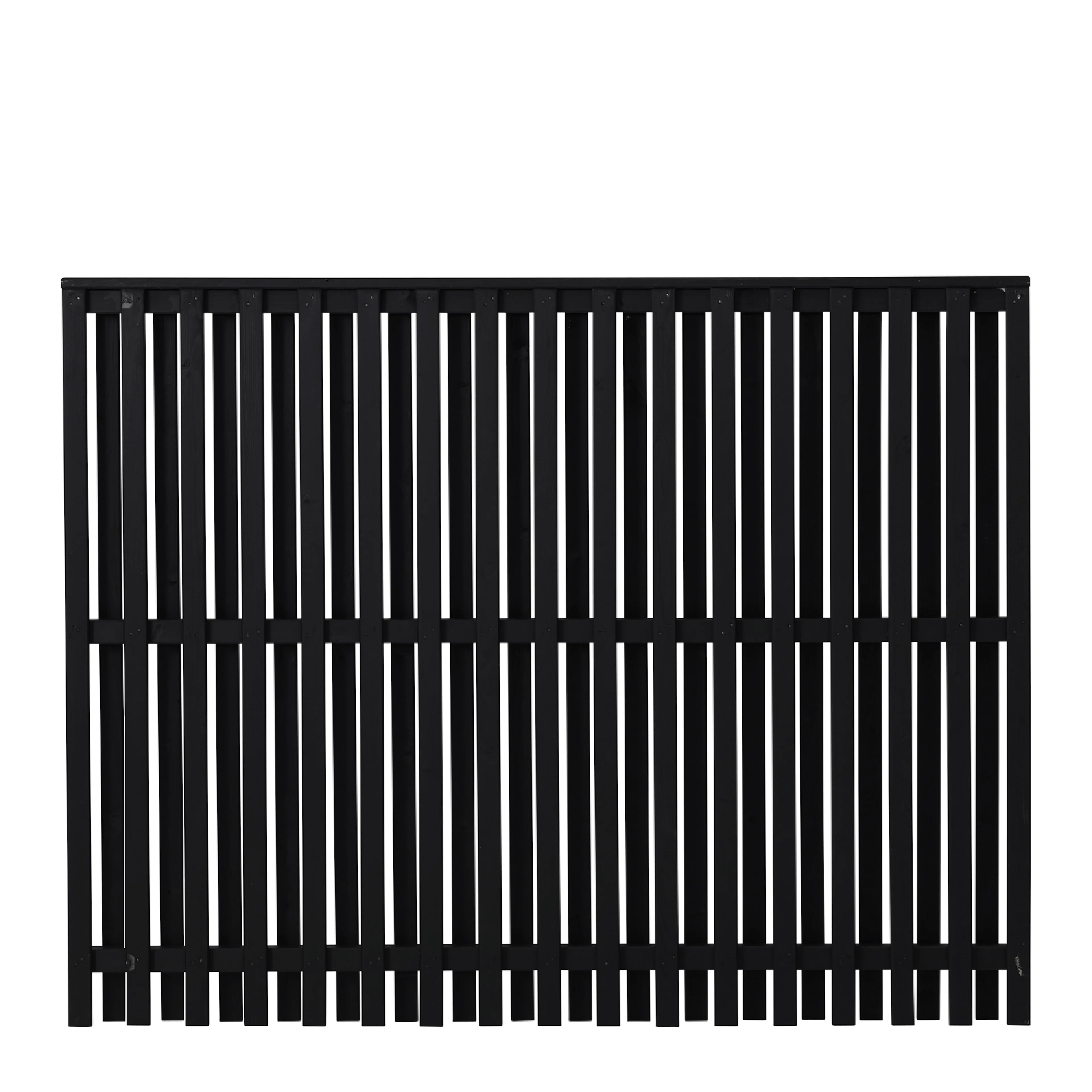 Staket PLUS Nagano Grundmålad Svart 80×140 cm