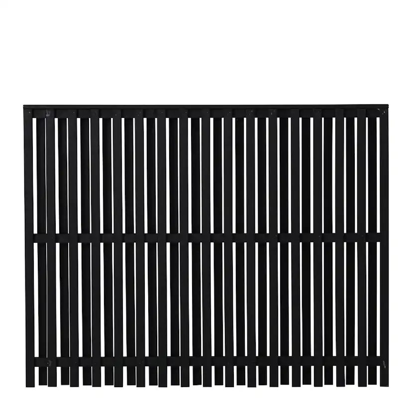 Staket PLUS Nagano Grundmålad Svart 80×140 cm