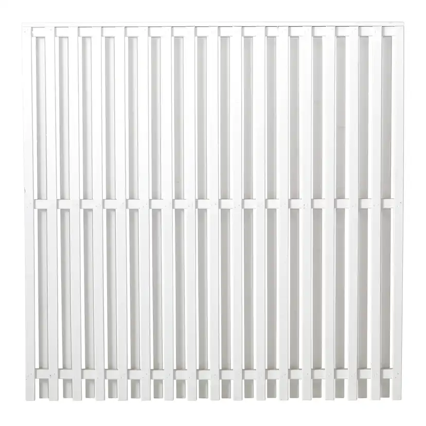 Staket PLUS Nagano Grundmålad Vit 180×180 cm